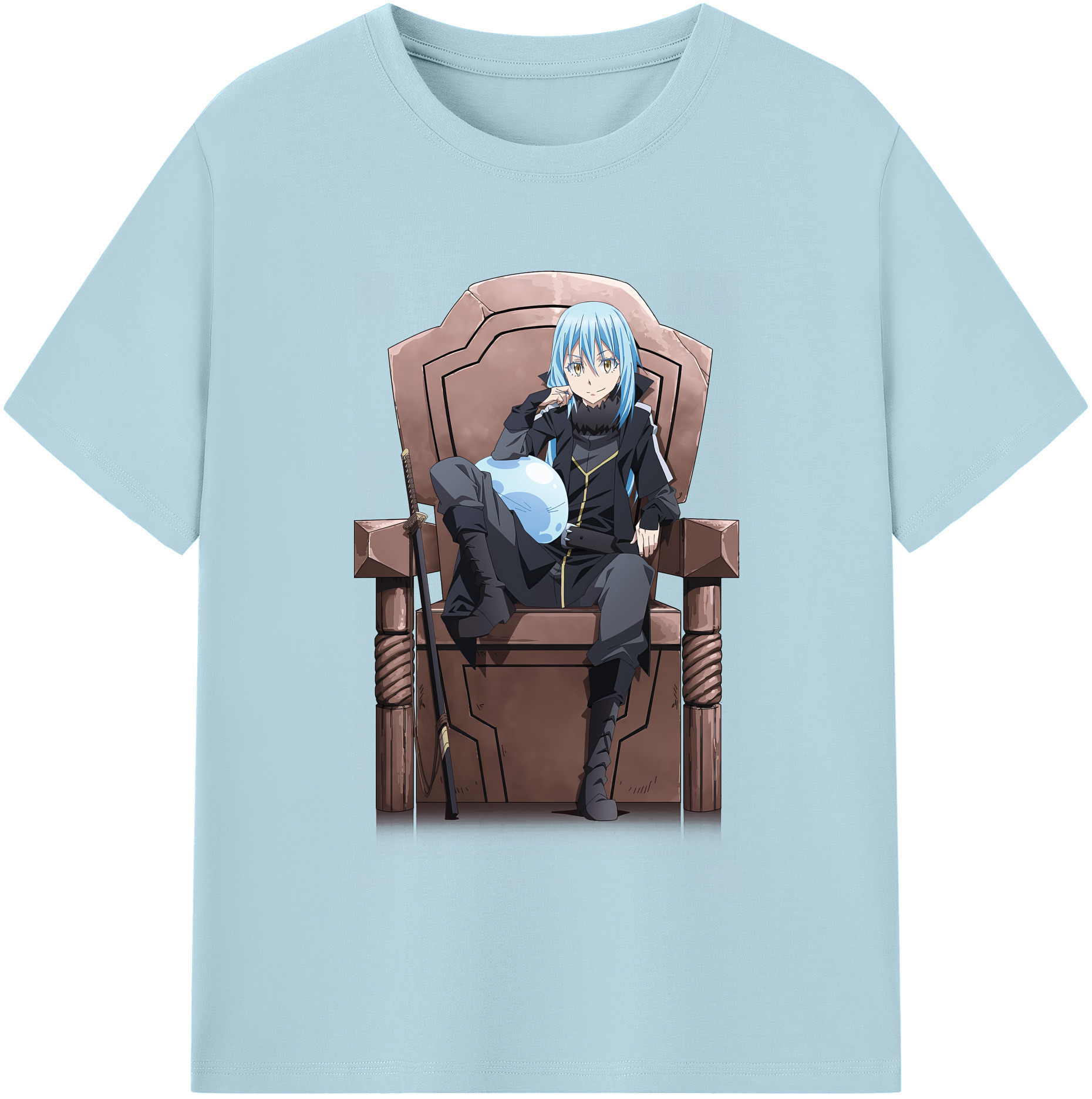 （画像用） 転スラ Regarding Reincarnated to Slime 綿100％半袖Tシャツ（フロントプリント）